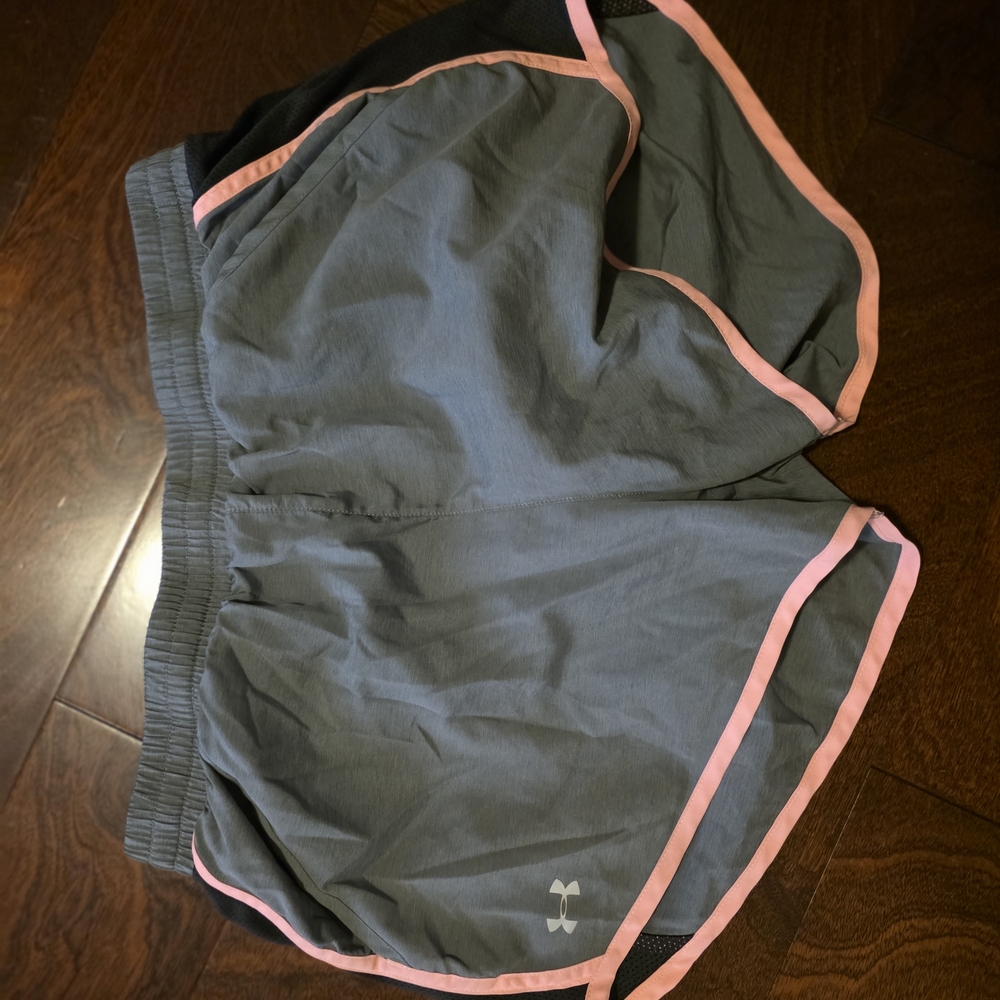 Under Armour Women's Gray and Pink Shorts